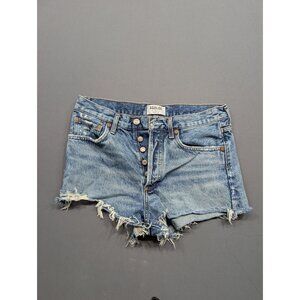 AGOLDE Parker Short Cutoff Denim Shorts Size 27 Blue